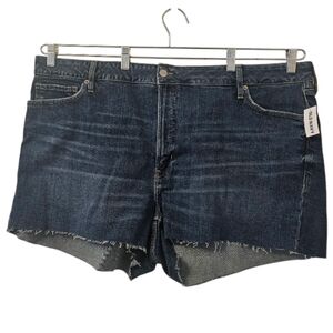Blue Old Navy Women's High-Waisted O.G. Straight Cut-Off Denim Shorts